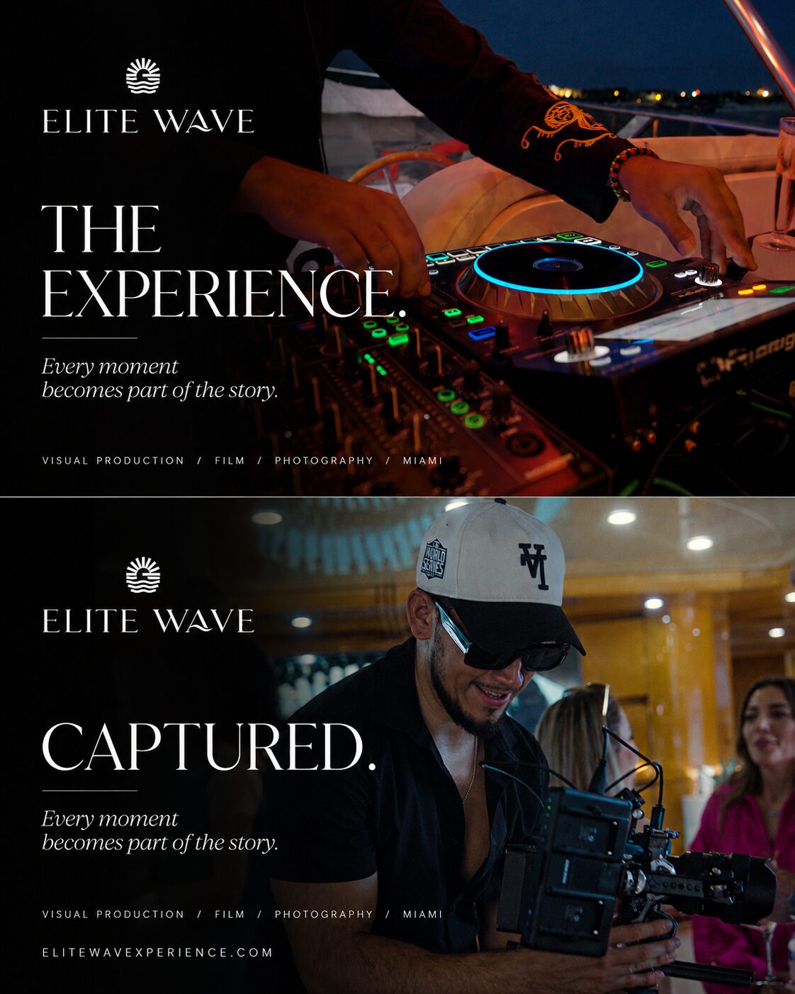 Elite Wave boat party in South Florida — guests aboard the yacht
